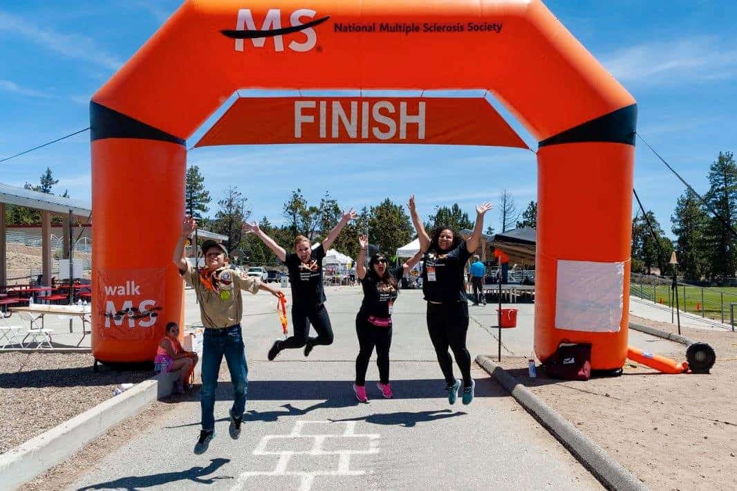 National MS Custom Inflatable Arch for Finish Line