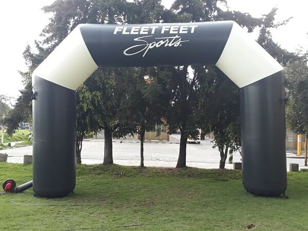 Fleet Feet Sports Black & White Inflatable Race Arch - Boulder Blimp