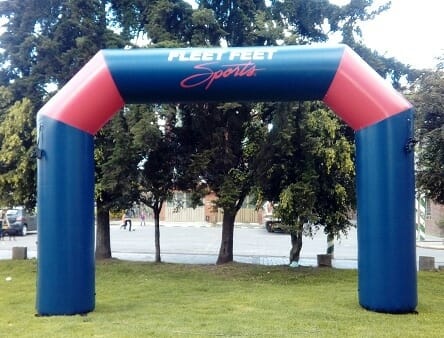 Fleet Feet Sports Blue & Red Inflatable Race Arch - Boulder Blimp