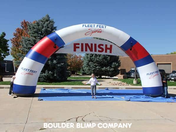 Fleet Feet Sports Red White & Blue Inflatable Race Arch - Boulder Blimp