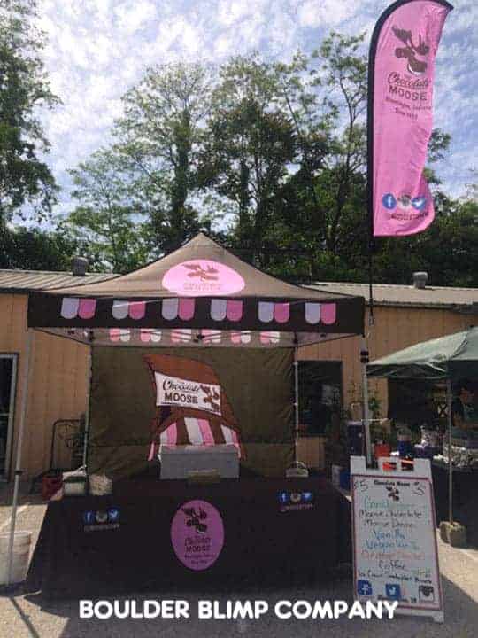 The Chocolate Moose Pop Up Tent with Banner & Table Cover