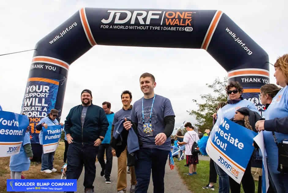 JDRF One Walk Custom Inflatable with Removable Banners on the Legs