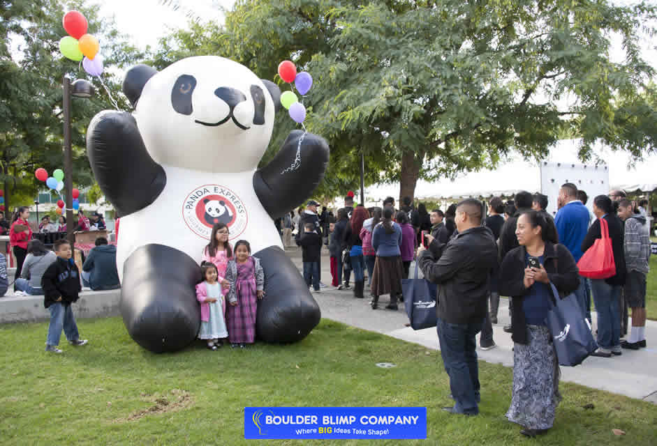 Giant Inflatable 12' Tall Panda Mascot at Panda Express Grand Opening