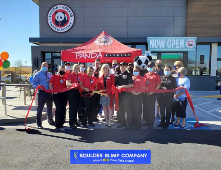 Inflatable Panda Mascots at Panda Express Grand Openings