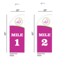 8' GOTR Mile Marker Bow Banners