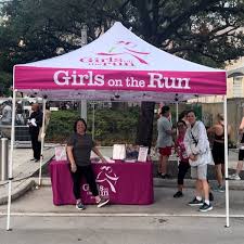 Girls on the run tent and table cover