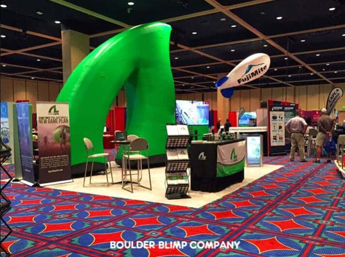 Inflatable Logo at Company Tradeshow Booth