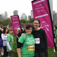 Girls on the Run Chicago Promotional Flag In ACtion