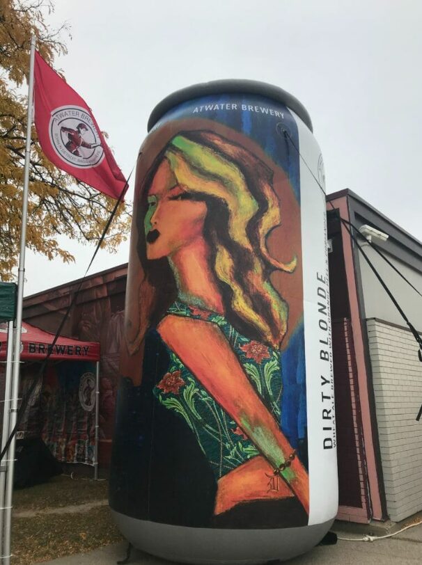Inflatable Can Product Replica at Brewery