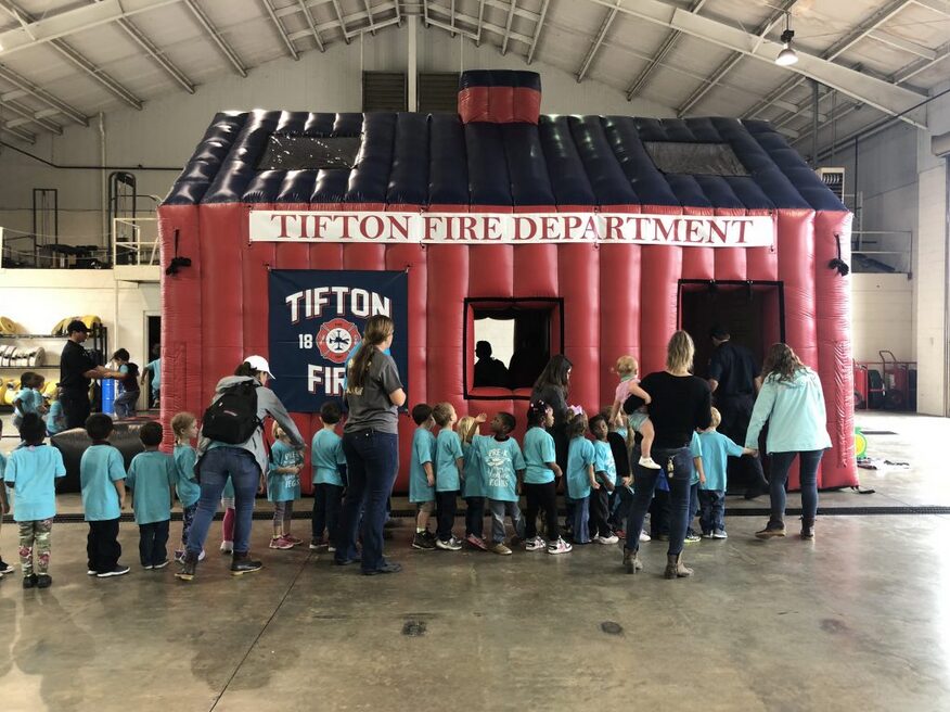 Tifton Fire Department Inflatable Fire Education House