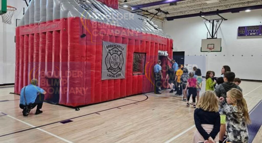  Custom Inflatable Fire Education House In School Gym