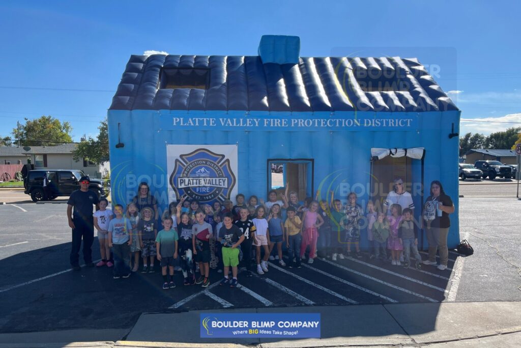 Platte Valley Fire Protection District Custom Inflatable Fire Education House