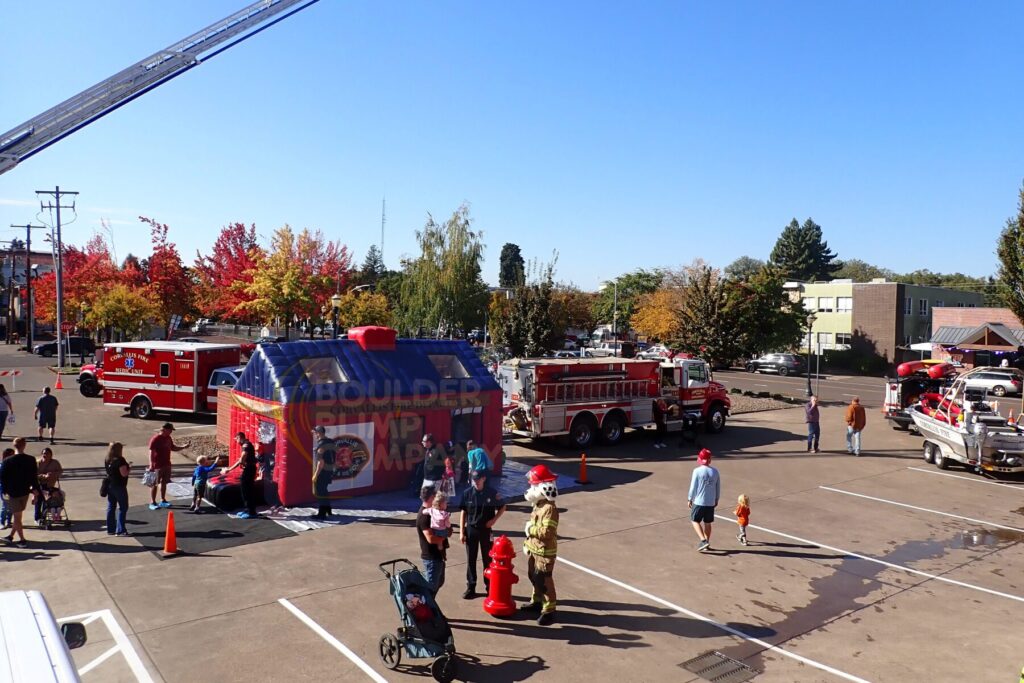 Inflatable Fire Education House Out in the Community