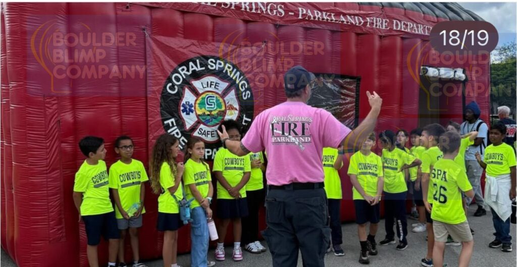Parkland Fire Department Inflatable Fire House In Action